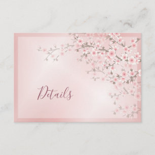 Cherry Blossom Dusty Pink  Enclosure Card