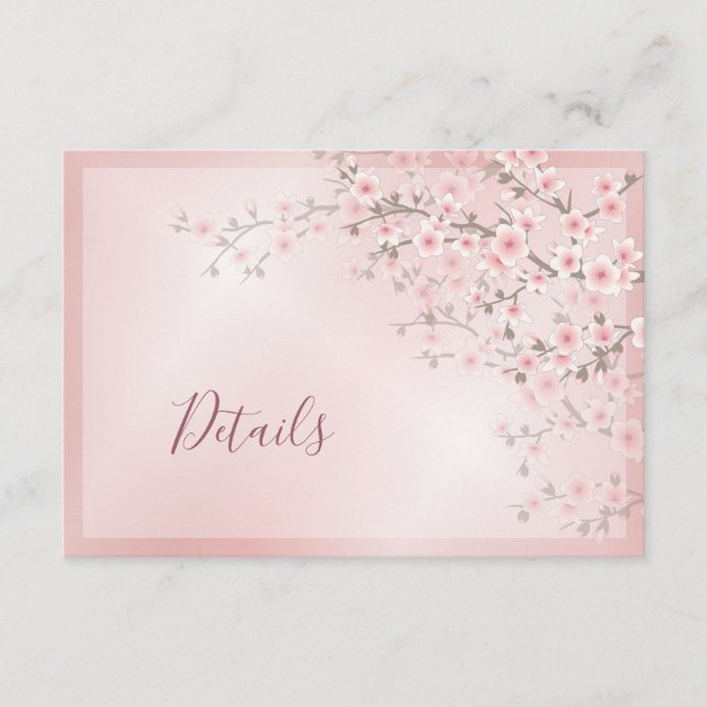 Cherry Blossom Dusty Pink  Enclosure Card (Front)