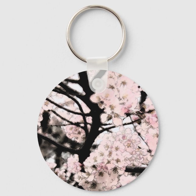 Cherry Blossom Edited Key Ring (Front)