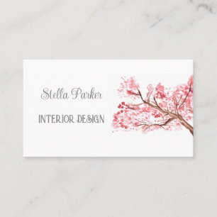 Cherry Blossom Elegant Floral Spring Business Card