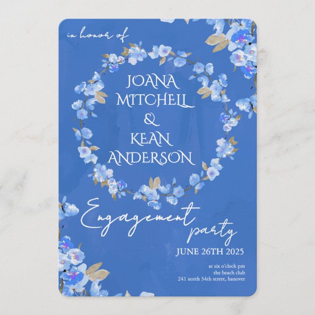 Cherry Blossom Engagement Party Invitation (Front)