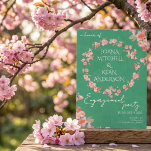 Cherry Blossom Engagement Party Invitation