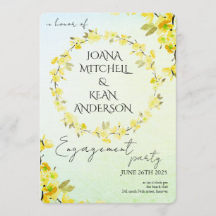 Cherry Blossom Engagement Party Invitation