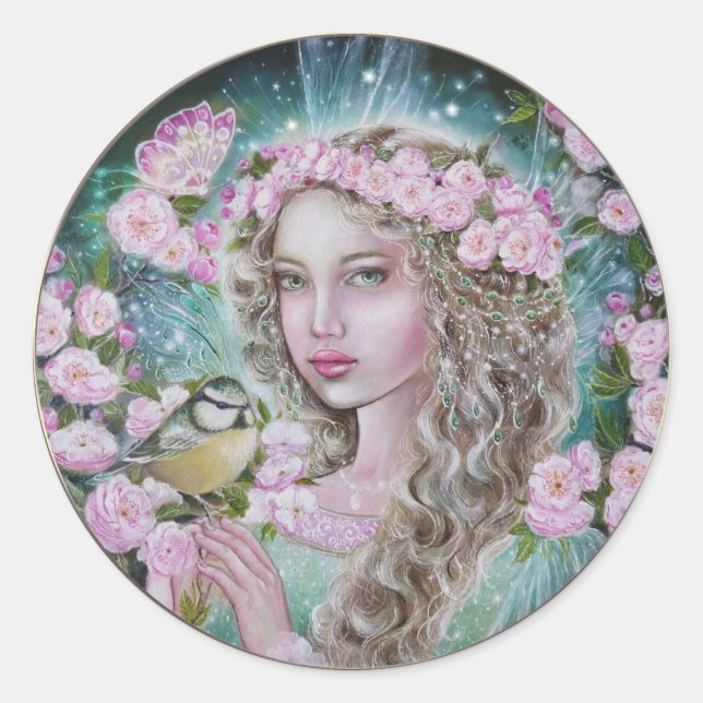 Cherry blossom fairy sticker (Front)