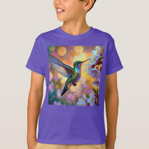 Cherry Blossom Fantasy Hummingbird T-Shirt