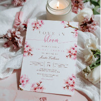 Cherry Blossom Floral Bridal Shower Invitation