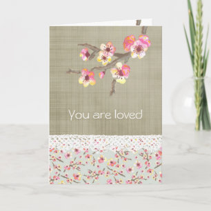 Cherry Blossom Floral Card