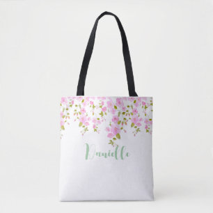 Cherry Blossom Floral Design Custom  Tote Bag