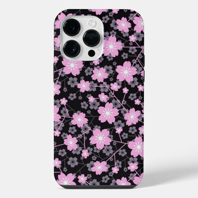 Cherry Blossom floral pattern design iPhone Case (Back)