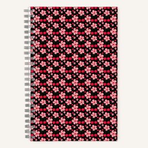 Cherry Blossom Floral Pattern, Pink Flowers Notebook