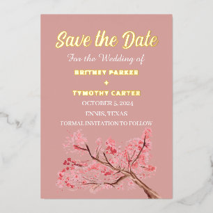 Cherry Blossom Floral Photo QR Code Wedding