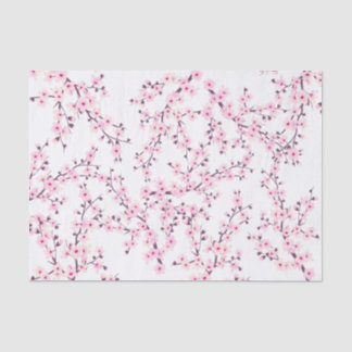 Cherry Blossom | Floral Pink White Tissue Paper