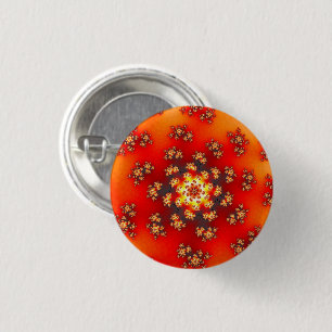 Cherry Blossom Floral Sprinkles Small Round Button