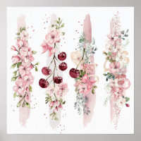 Cherry Blossom Floral Watercolor