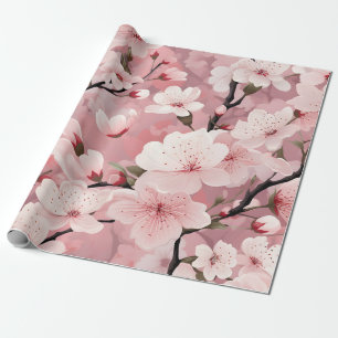 Cherry Blossom Floral Wrapping Paper