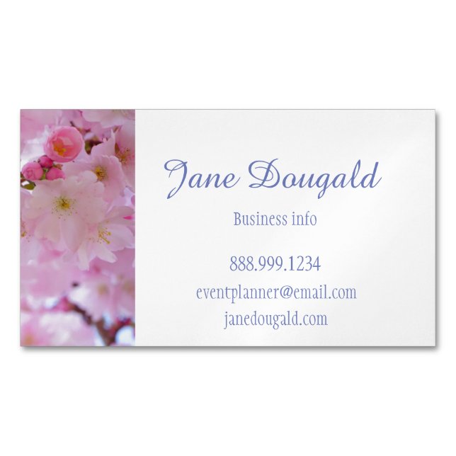 Cherry Blossom Flower Custom Business Card (Front)