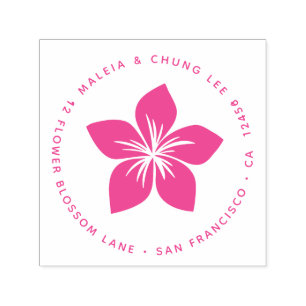 Cherry Blossom Flower Oriental Self-inking Stamp