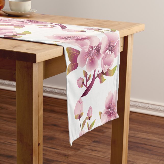 Cherry Blossom Flower Short Table Runner (In Situ)