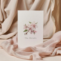 Cherry Blossom flower The Details Enclosure Card