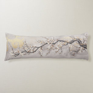 Cherry blossom flowers body cushion