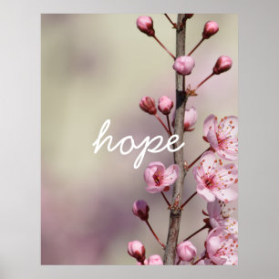 Cherry Blossom Flowers Hope Poster
