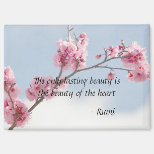 Cherry Blossom Flowers Inspirational quote Magnet