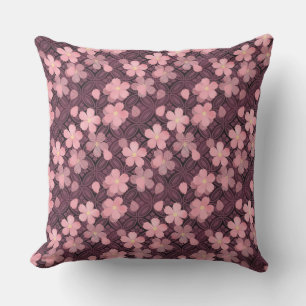 cherry blossom flowers outdoor pillow