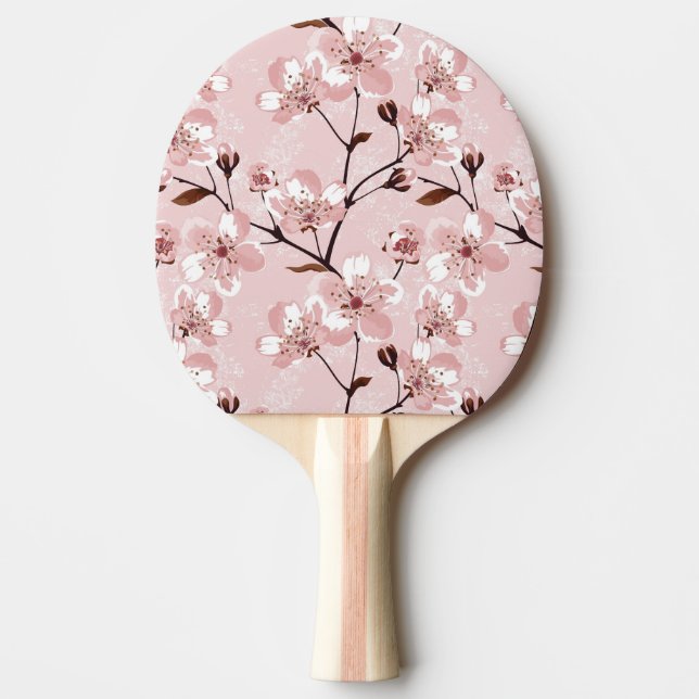 Cherry Blossom Flowers Pattern Ping Pong Paddle (Front)