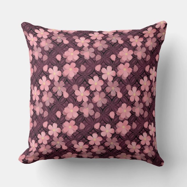 cherry blossom flowers pillow (Front)