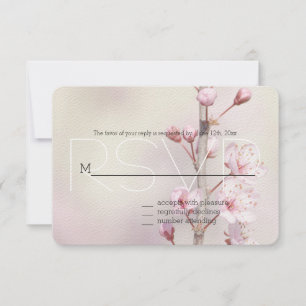 Cherry Blossom Flowers RSVP Card