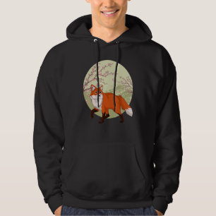 Cherry Blossom Forest Animal Sakura Cute Fox Hoodie