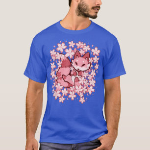 Cherry Blossom Fox - Cute Pink Fox  T-Shirt