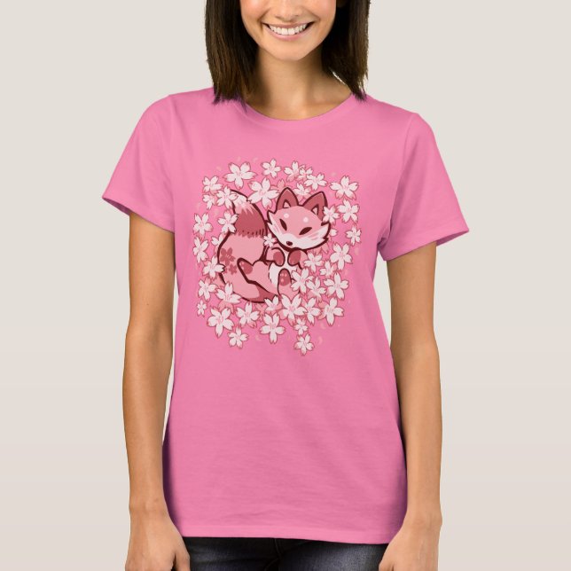 Cherry Blossom Fox T-Shirt (Front)
