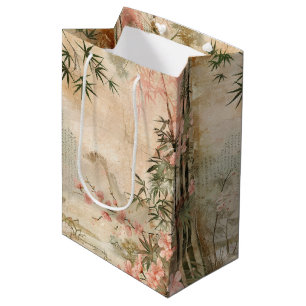 Cherry Blossom Garden Scene (1) Medium Gift Bag