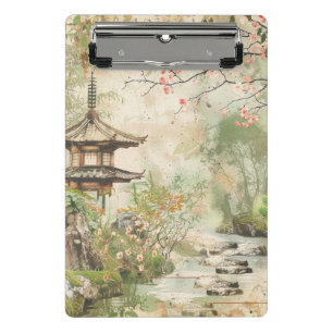 Cherry Blossom Garden Scene (4) Mini Clipboard