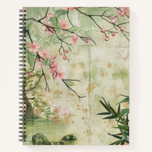 Cherry Blossom Garden Scene (5) Notebook