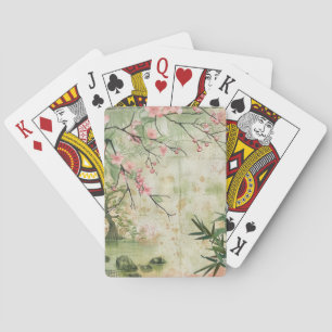 Cherry Blossom Garden Scene (5) Playing Cards