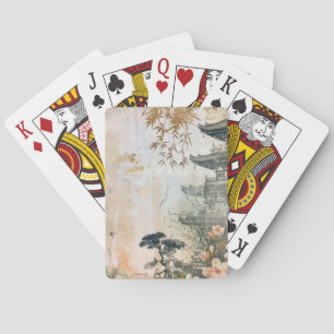 Cherry Blossom Garden Scene (7) Playing Cards
