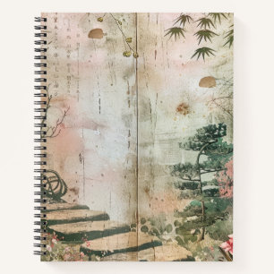 Cherry Blossom Garden Scene (9) Notebook