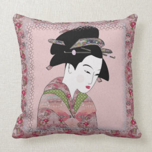 Cherry Blossom Geisha Cushion