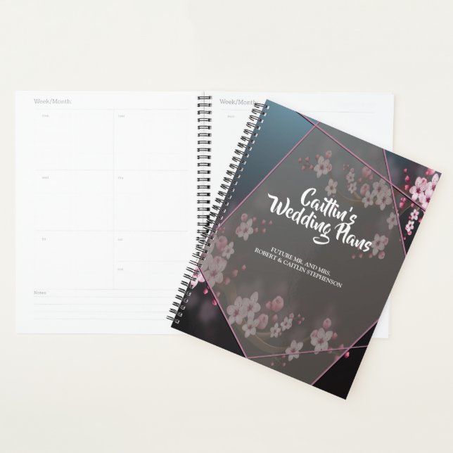 Cherry Blossom Geometric Floral  Wedding planner (Display)