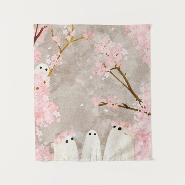 Cherry Blossom Ghosts Tapestry (Front)