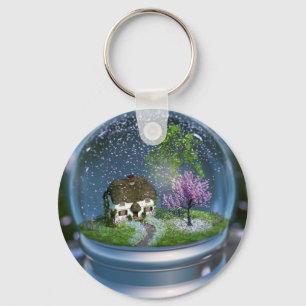 Cherry Blossom Globe Keychain