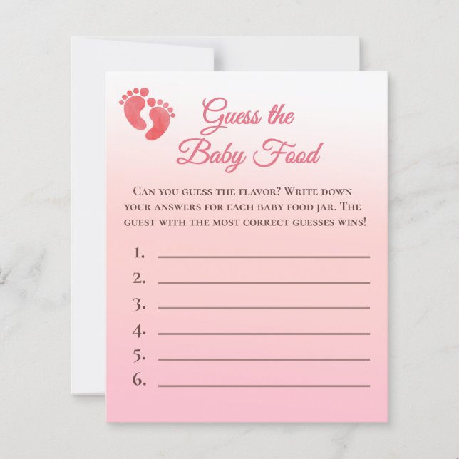 Cherry Blossom Guess the Baby Food Shower Game (Front)