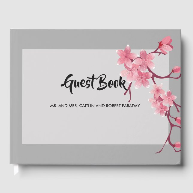 Cherry Blossom Guest Book (Front)