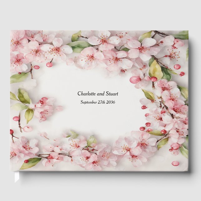 Cherry Blossom Guest Book (Front)