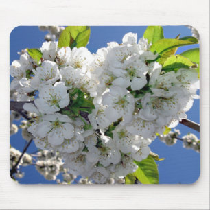 Cherry blossom heart mouse pad