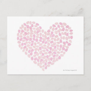 Cherry Blossom Heart Postcard