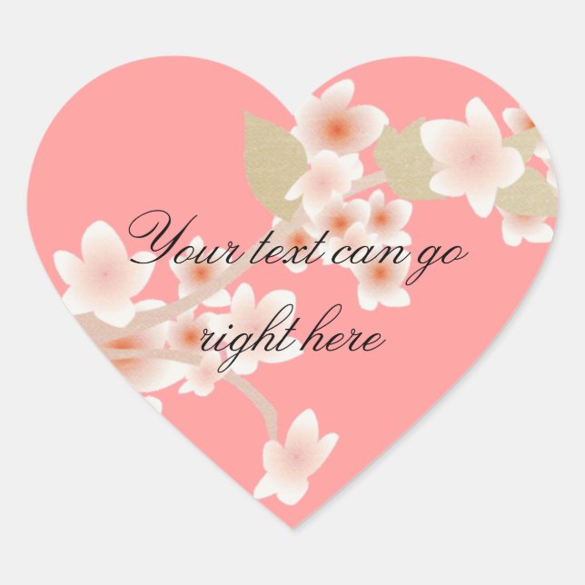 Cherry Blossom Heart Stickers (Front)