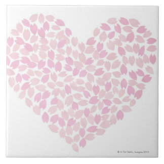 Cherry Blossom Heart Tile